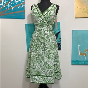 Vintage style Hawaiian or Tiki print summer dress
